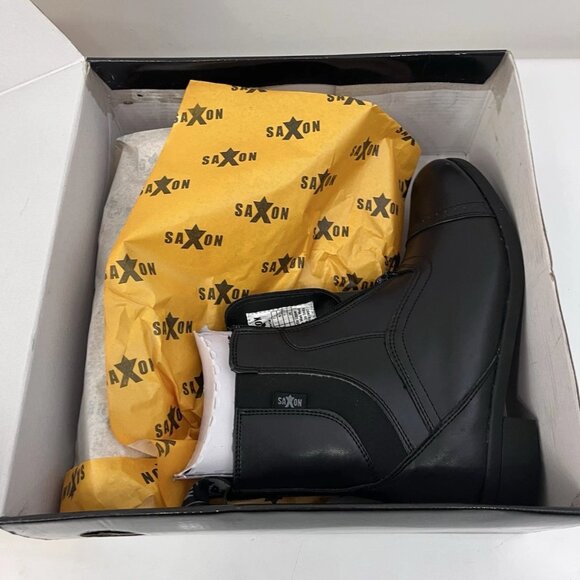 Saxon Syntovia Zip Paddock Boots - Black Equestrian Boot Womens - Picture 5 of 10